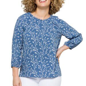 41 Hawthorn Vivian 3/4 Sleeve Blouse | Blue | Medium | EUC